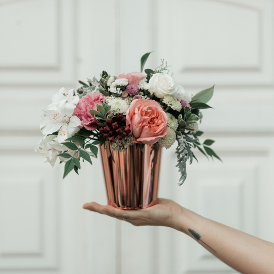 Imagem de Arranjo de Flores Rosegold